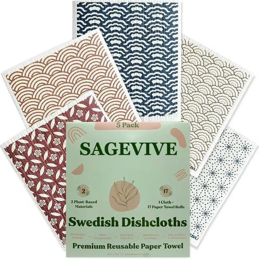 Cross-Border Eco Swedish Dishcloths – Reusable Absorbent Cleaning Cloths for Kitchen, Dishes &amp; Home Cleaning 