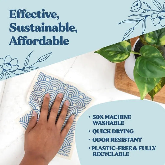 Cross-Border Eco Swedish Dishcloths – Reusable Absorbent Cleaning Cloths for Kitchen, Dishes &amp; Home Cleaning 